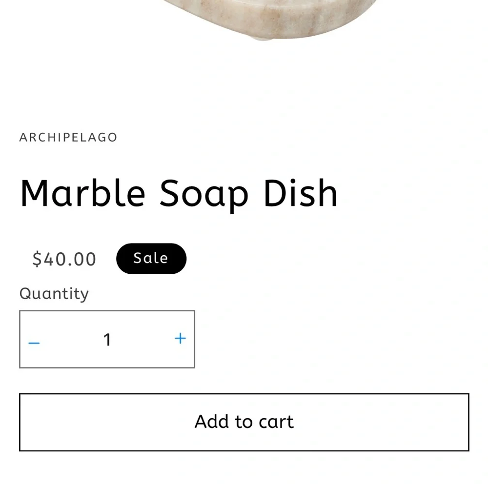 Archipelago Boxed Soap Dish - Marble Soap Dish - Natural Beige
